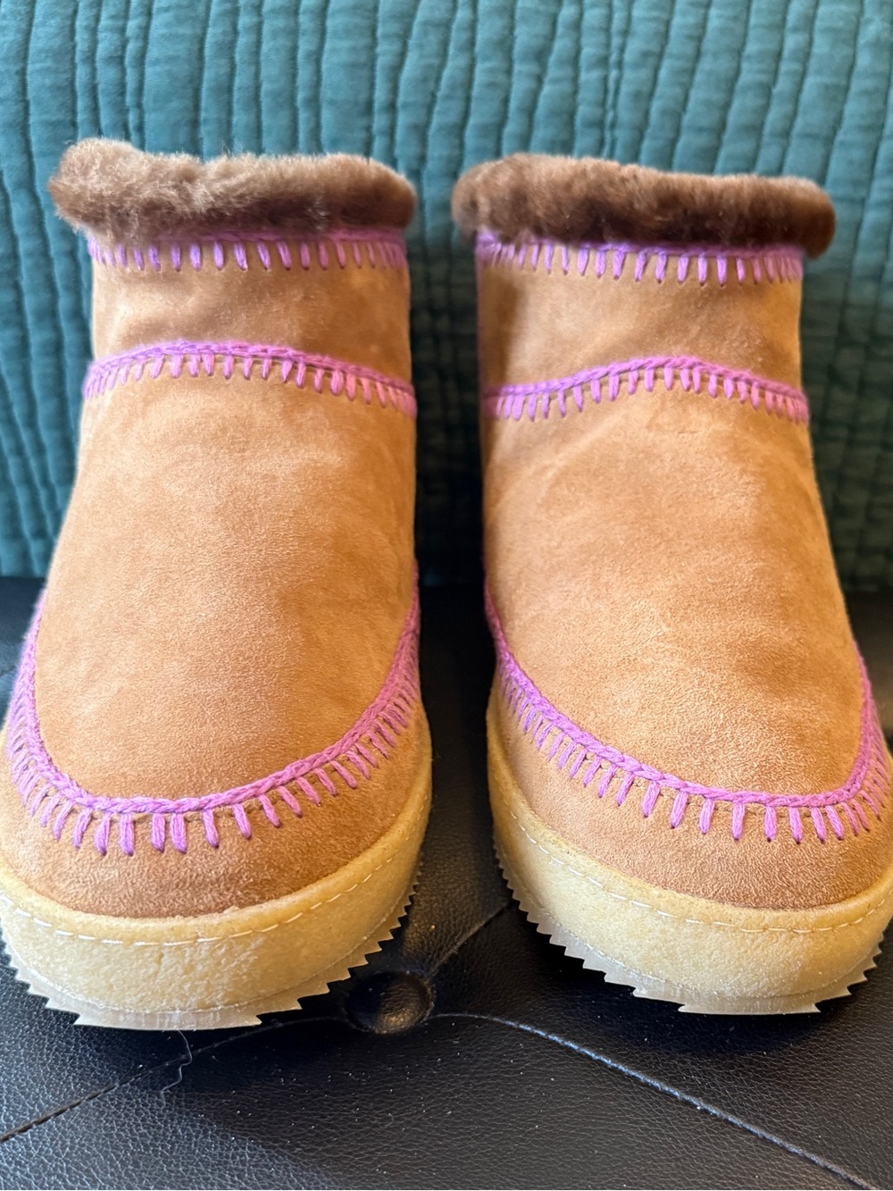 Laidback London Nyali Tan Suede Booties, women’s size 40 EU 9 US.